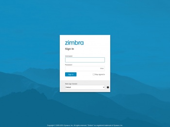 Zimbra Web Client Sign In