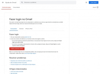 Fazer login no Gmail - Computador - Ajuda do Gmail