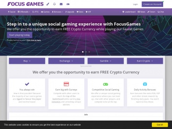 Welcome | FocusGames - Crypto Faucet Games