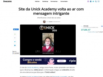 Site da Unick Academy volta ao ar com mensagem intrigante ...