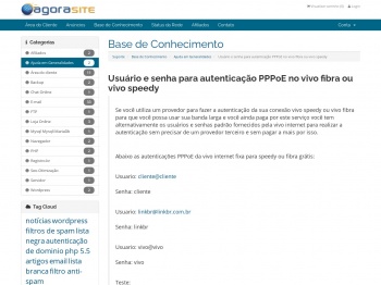 Usuário e senha para autenticação PPPoE no vivo fibra ou ...