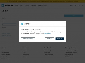 Login - Maersk :: Shipping Made Simple