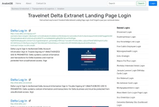 Travelnet Delta Extranet Landing Page Login