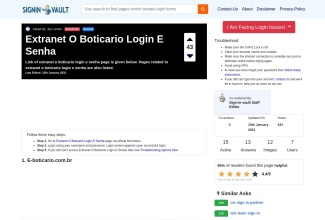 Extranet O Boticario Login E Senha - Why Signinvault?